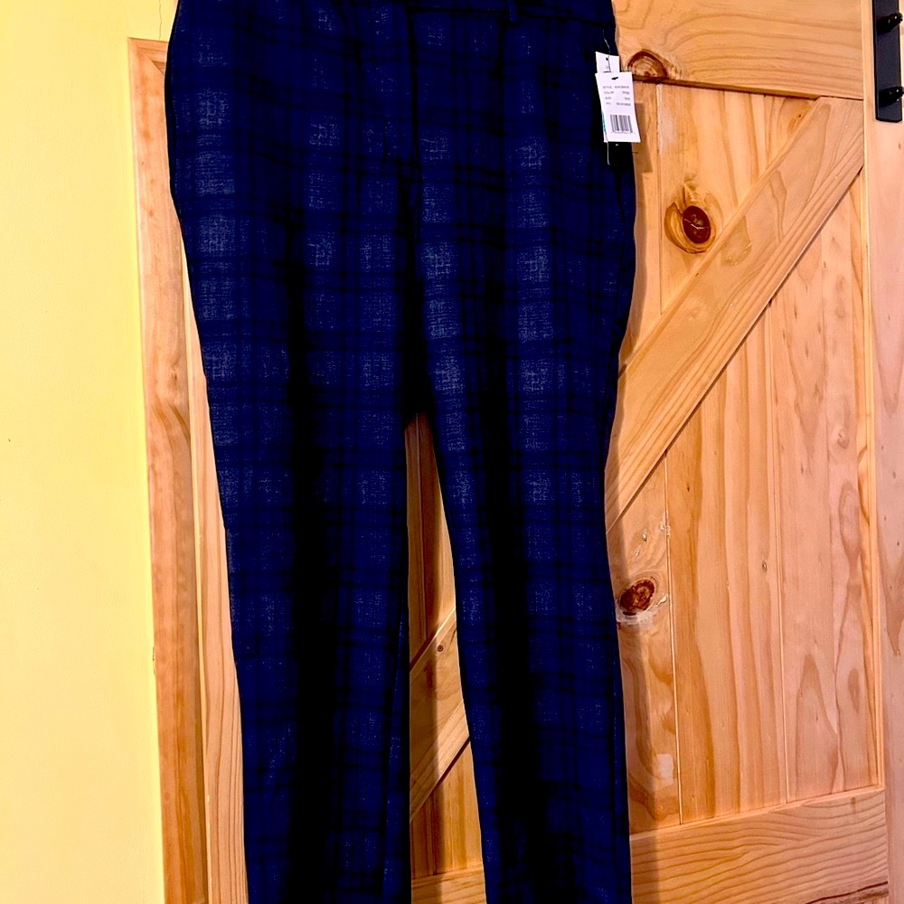 Stylish Blue Plaid Pants